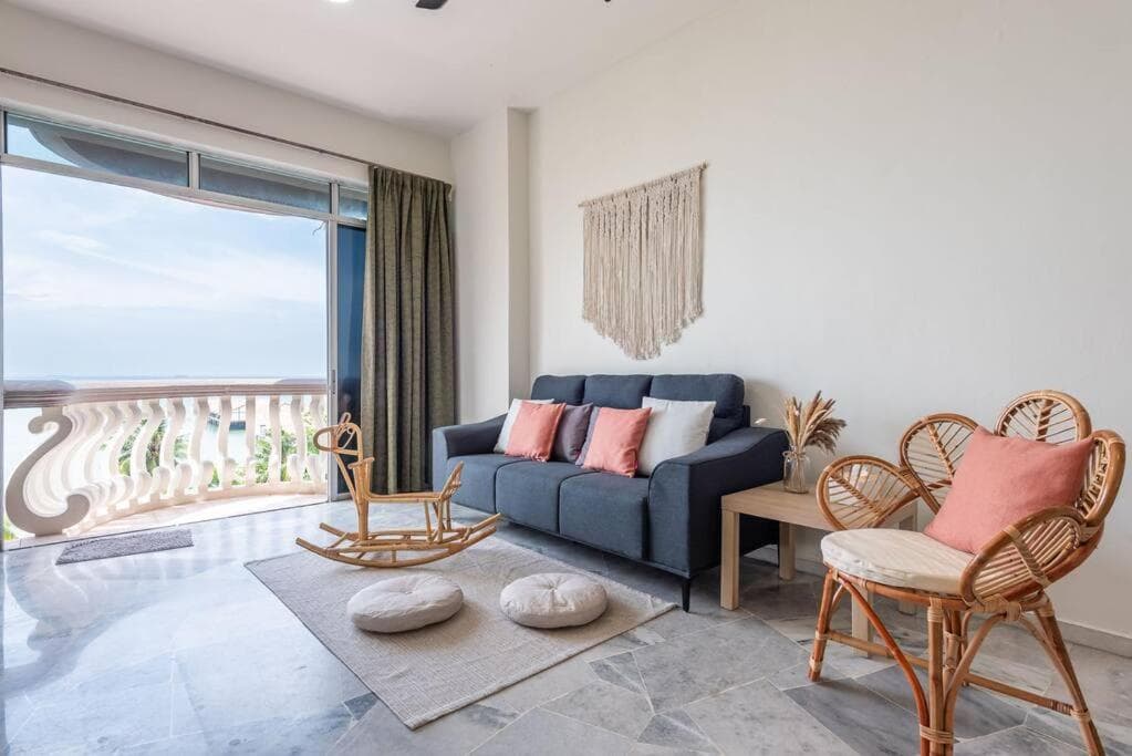 PortDickson Beachfront Home 10pax3BR 1MinToBeach